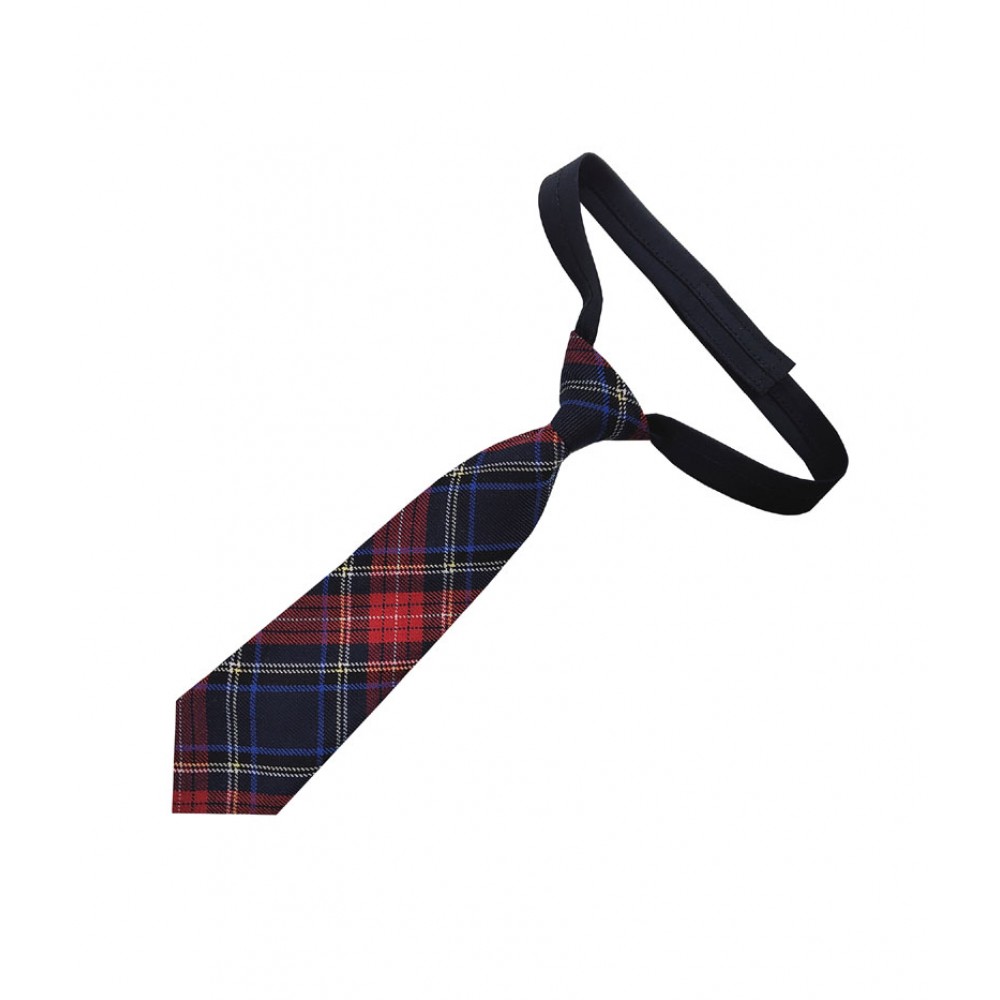 Škotski-karo/teget ton dečija kravata